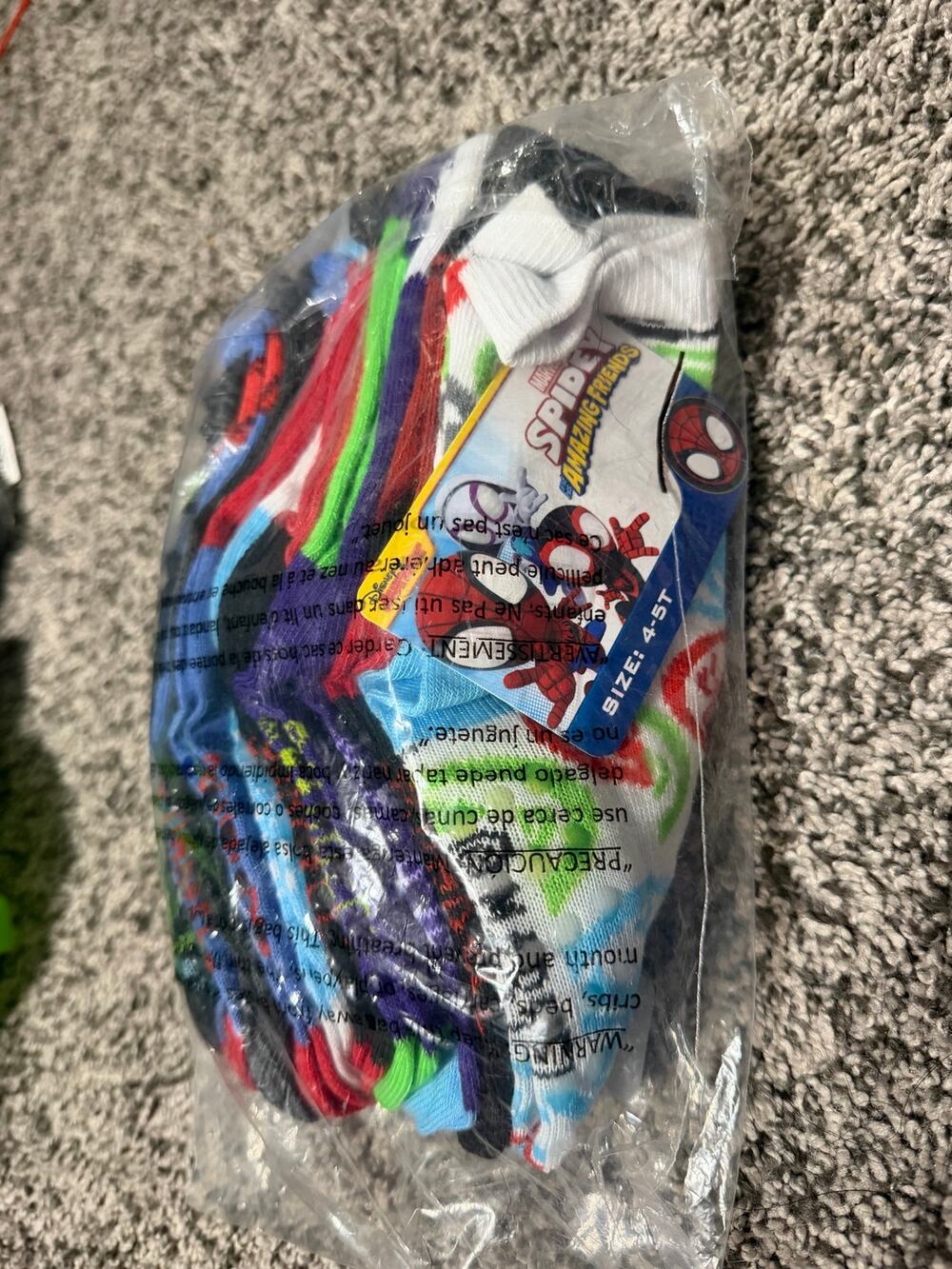 10 Pack Spidey and Friends Gripper Socks
